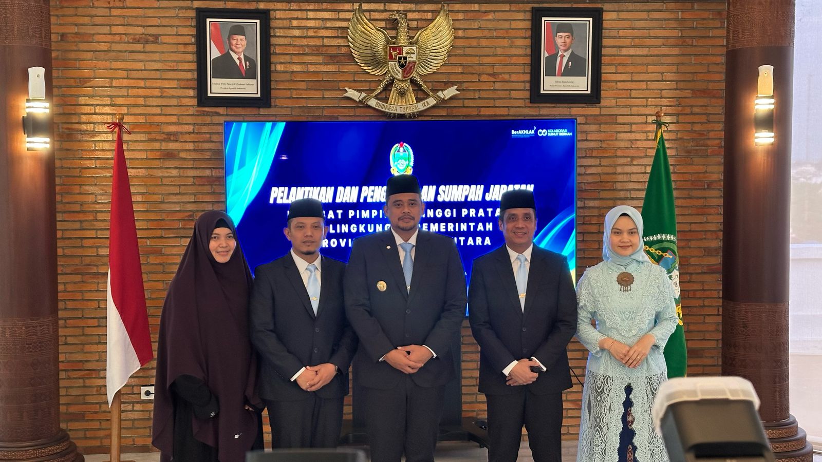 GUBERNUR SUMATERA UTARA MELANTIK DUA PEJABAT TINGGI PRATAMA, SAMPAIKAN PESAN KEBERSAMAAN DAN INTEGRITAS